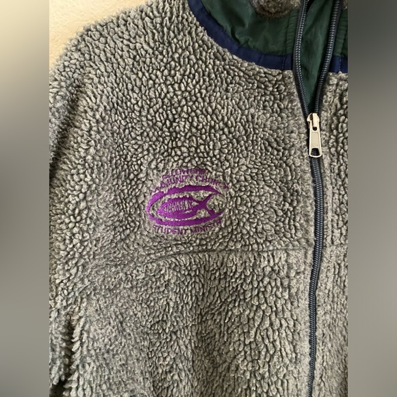 Patagonia Mens Large 90s PEF Deep Pile Fleece Zip Jacket M Gray USA Made Retro X - Picture 3 of 7